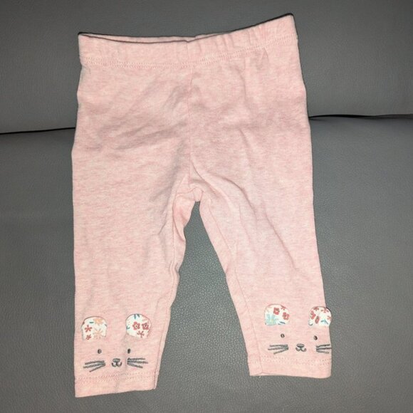 🐲3 FOR $9🦄 Carter's 3D Mouse Floral Elastic Waist Pull On Girls Leggings Pants - Picture 1 of 3